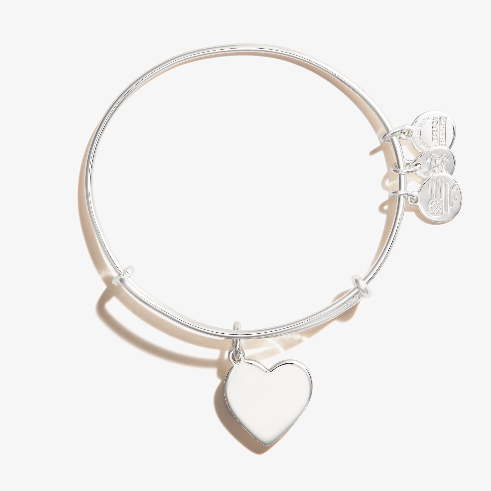 Image of Heart Charm Bangle