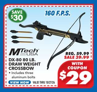 MTech USA 80 lb. Draw Pistol Crossbow