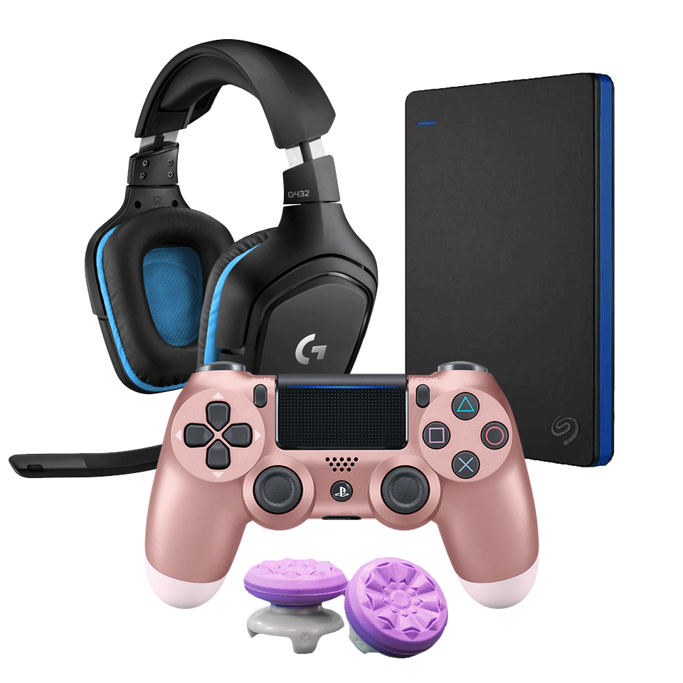 PS4 Headset, Hard Drive, Controller and Thumb Grips