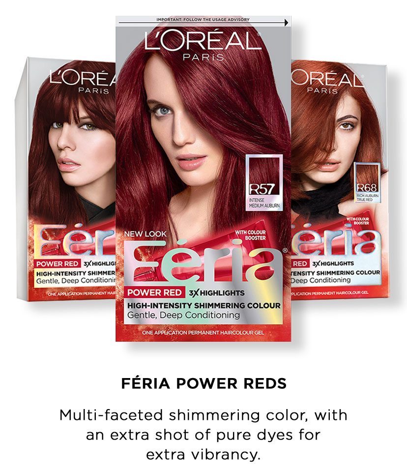 FÉRIA POWER REDS - Multi-faceted shimmering color, with an extra shot of pure dyes for extra vibrancy.