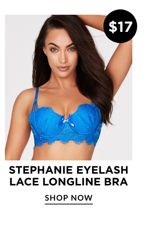 stephanie eyelash lace longline bra