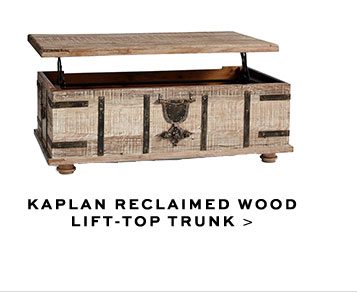 KAPLAN RECLAIMED WOOD LIFT-TOP TRUNK >