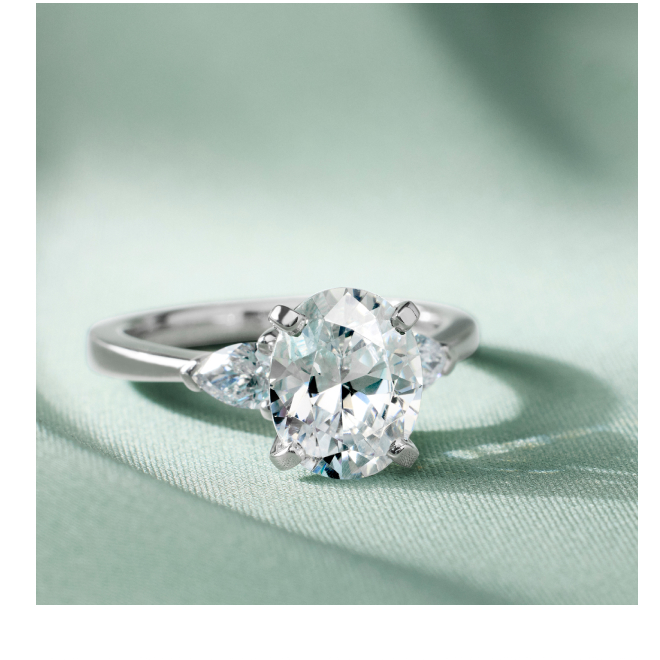 Engagement rings with fancy side stones.