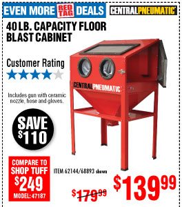 View 40 Lb. Capacity Floor Blast Cabinet