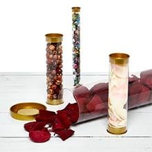 Clear Plastic Tube With Gold Ends
