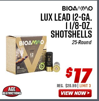 ''BioAmmo Lux Lead 12-Ga. 1 1/8-oz. Shotshells''