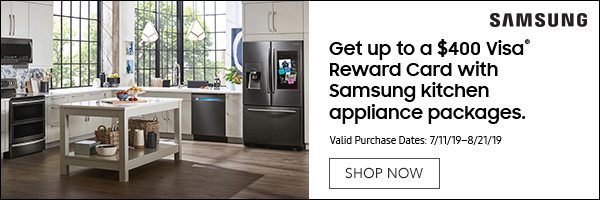 Get up to $400 on Samsung kitchen appliance packages