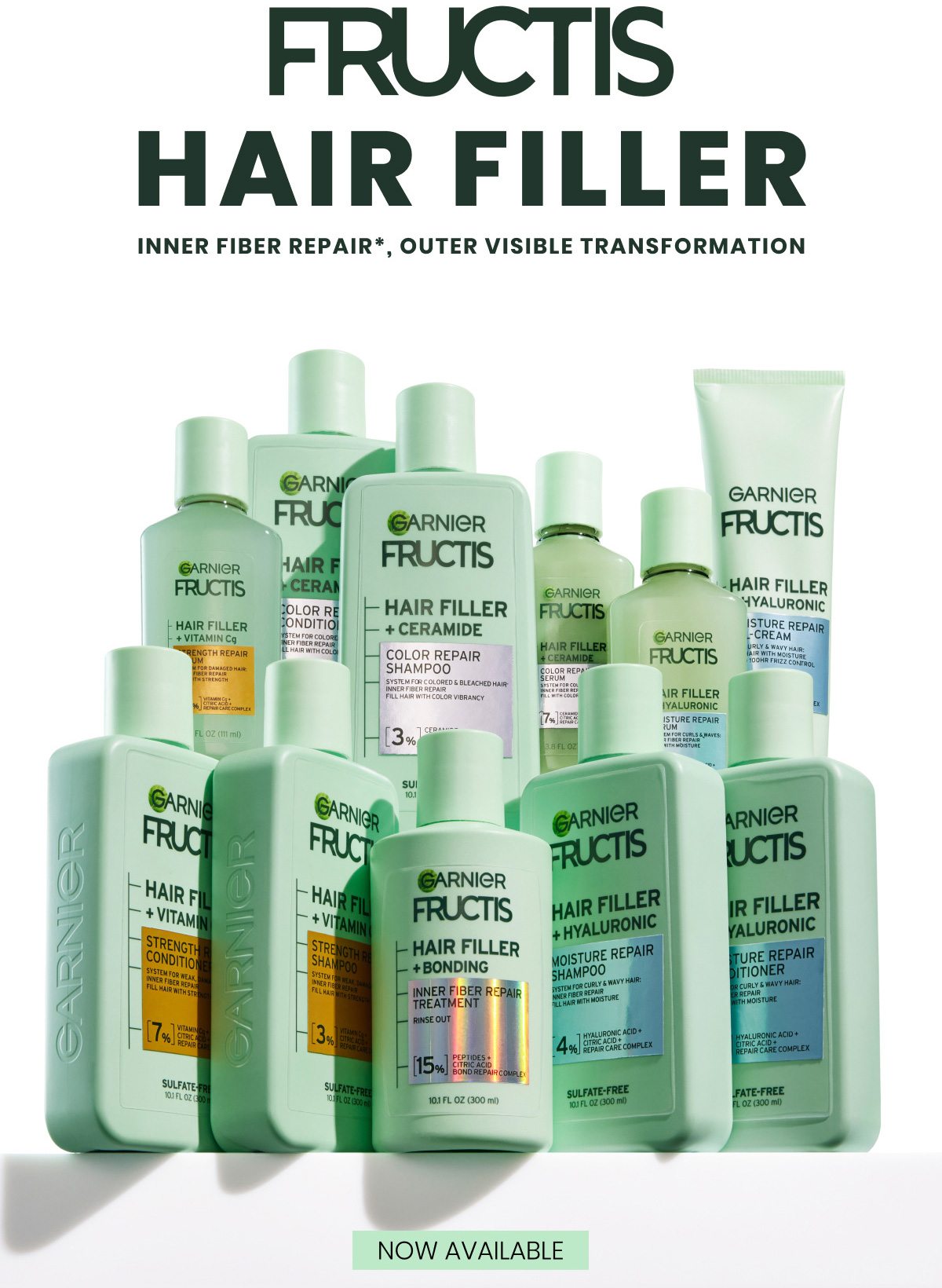 Repair Damaged Hair inside and out with New Fructis Hair Filler