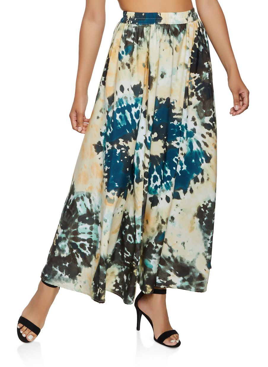 Tie Dye Maxi Skater Skirt