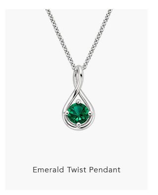 Emerald Twist Pendant
