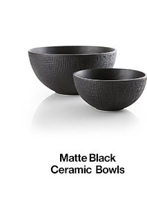 Matte Black Ceramic Bowls
