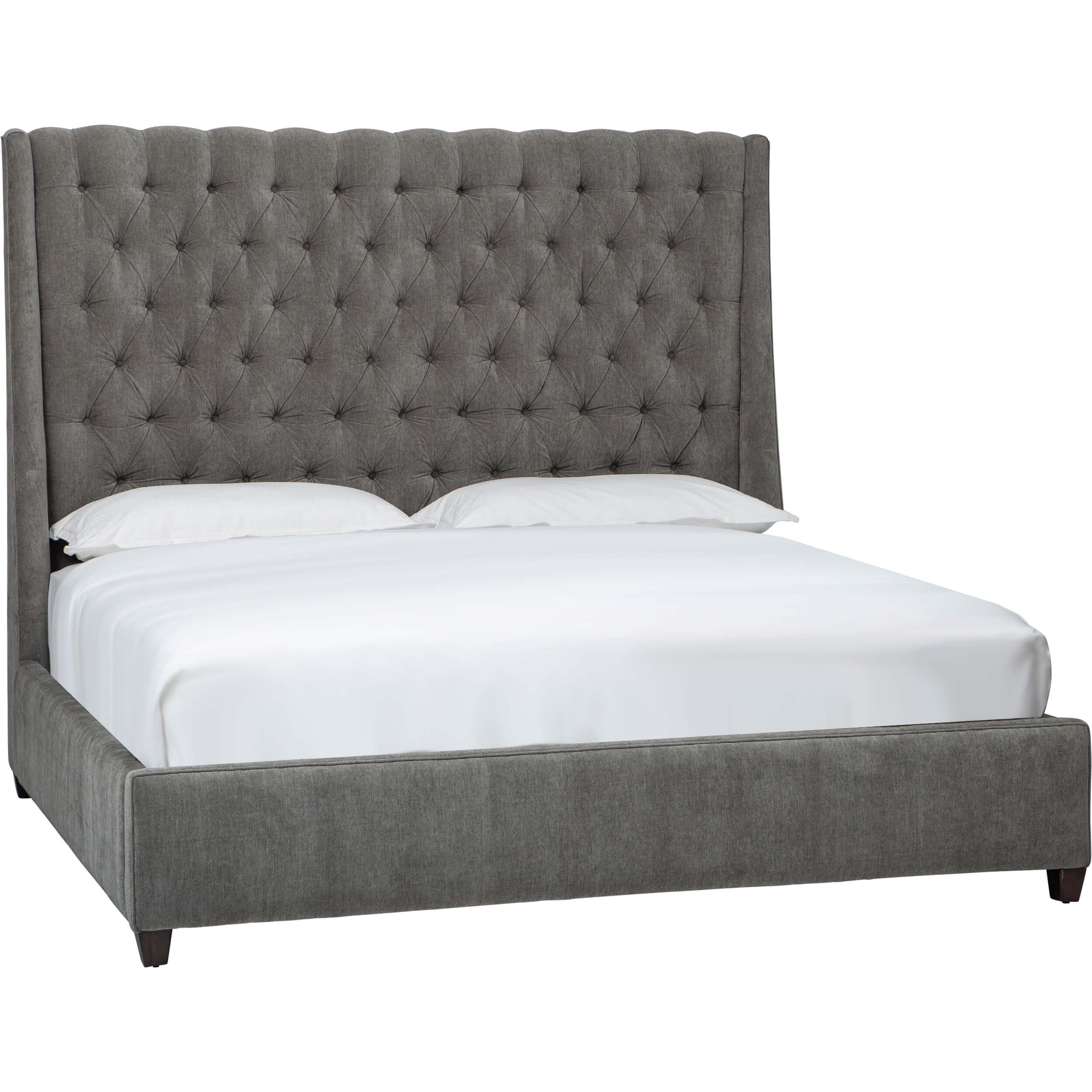 Image of Amelia Tall King Bed, Kenley Cement