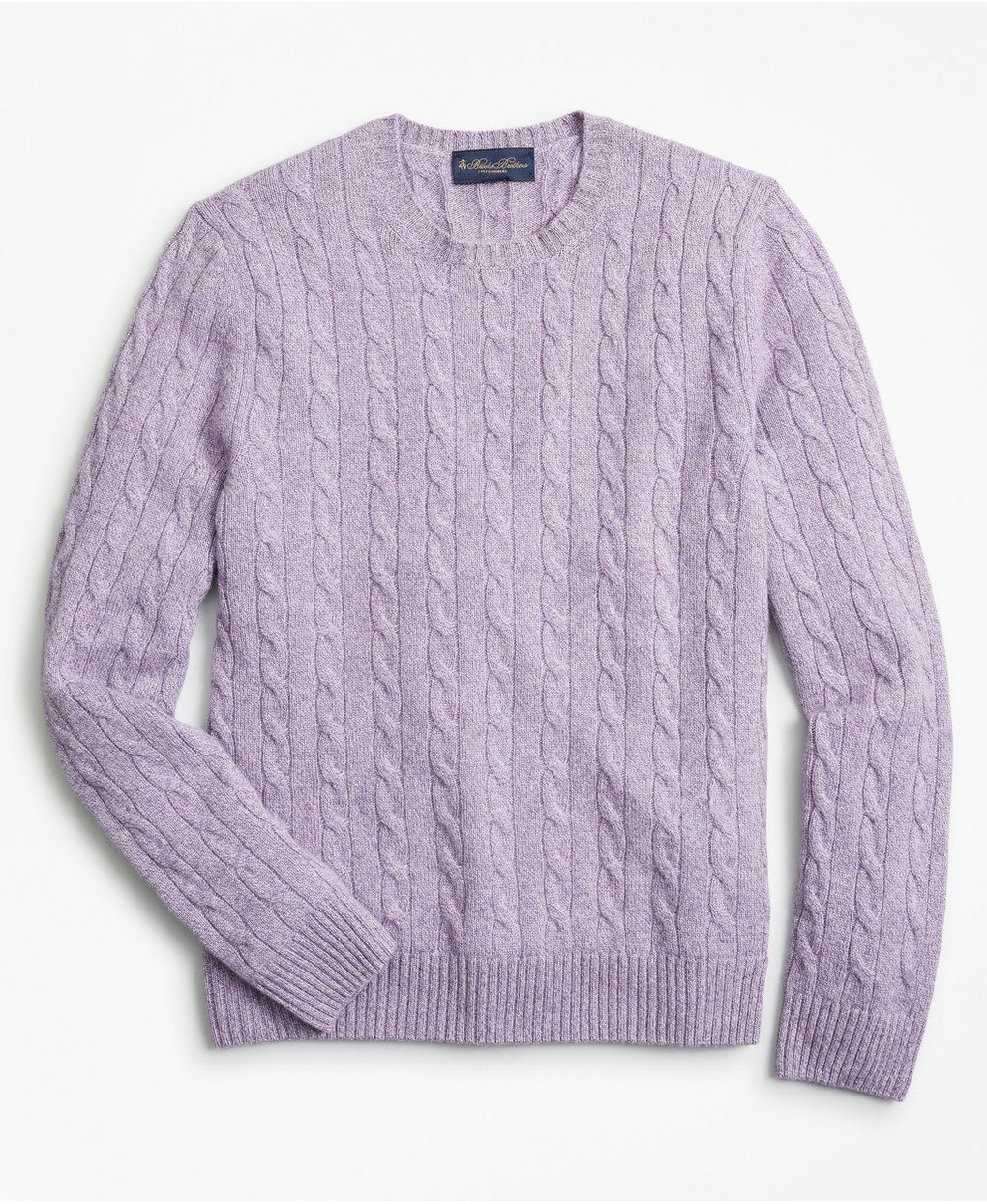 Cable-Knit Crewneck Cashmere Sweater