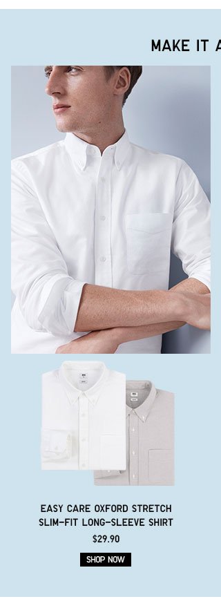 OXFORD SLIM-FIT LONG-SLEEVE SHIRT - SHOP NOW