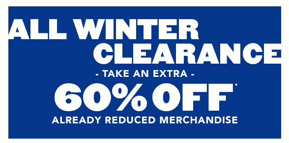 All Winter Clearance Extra 60% Off