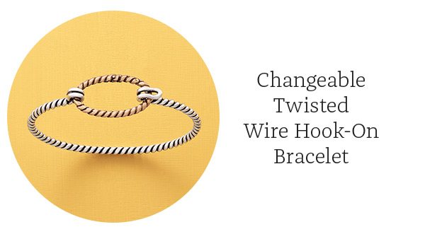 Changeable Twisted Wire Hook-On Bracelet