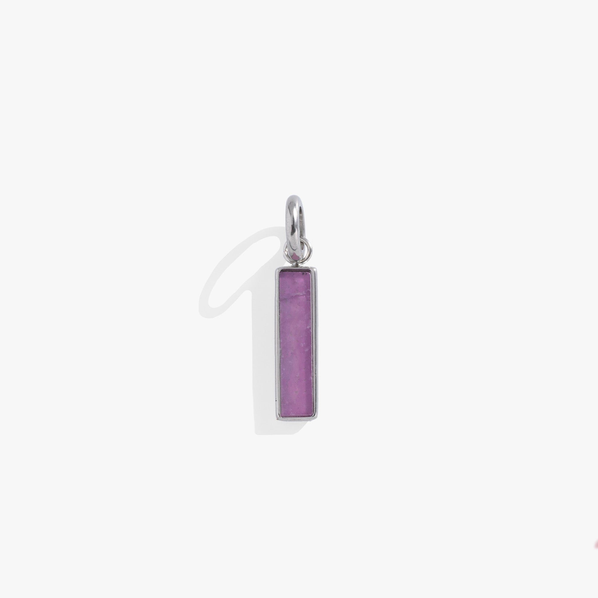 Image of Amethyst Gemstone Interchangeable Bar Charm