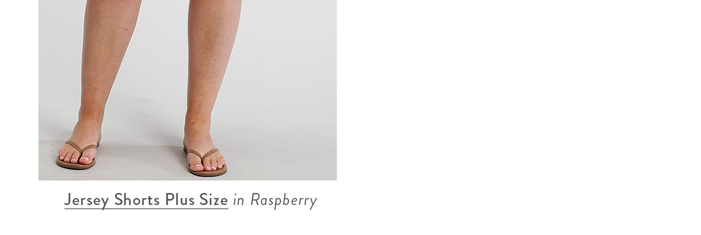 Shop Jersey Shorts Plus Size in Raspberry