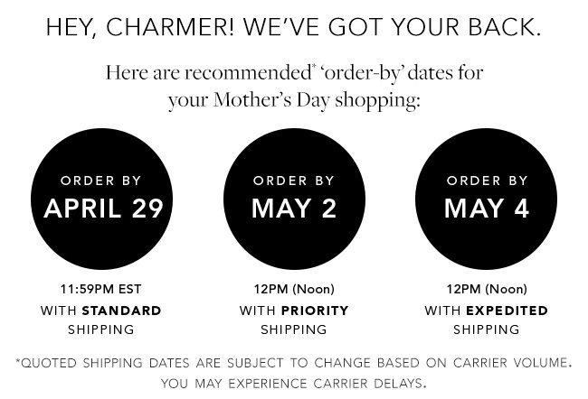 Shop Mother's Day With These Recommended Order-By Dates