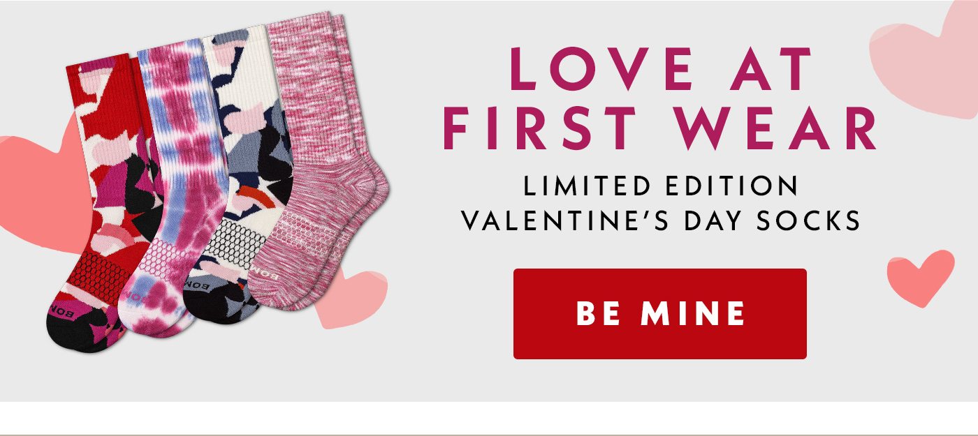 Love at First Wear | Limited Edition Valentine's Day Socks | Be Mine