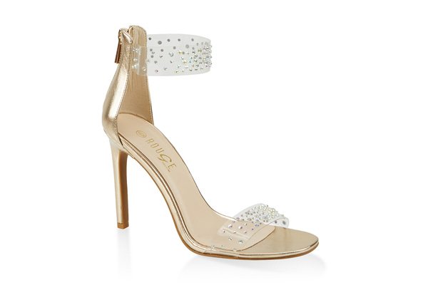 Rhinestone Strap High Heel Sandals