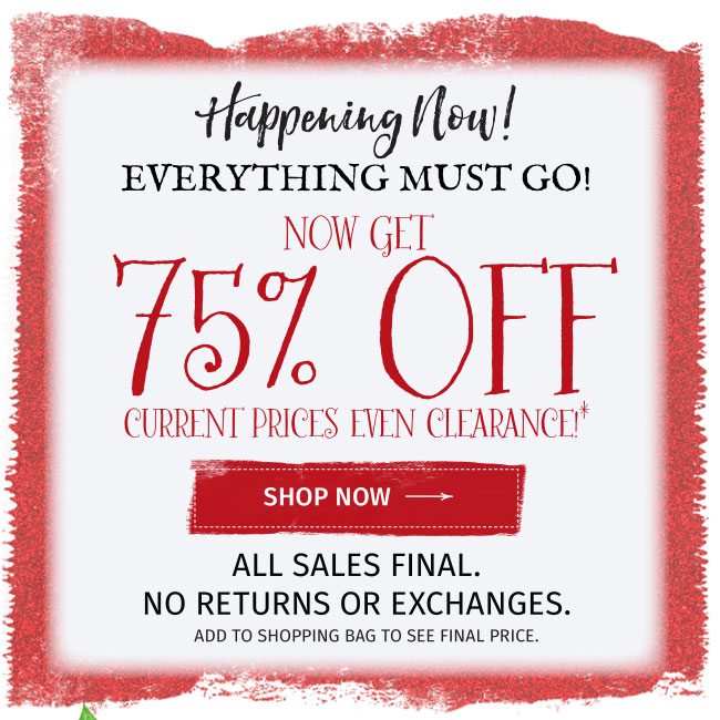Shop Holiday | Get 75% Off Sitewide*.