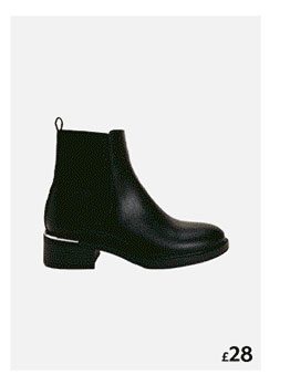 Womens Black Smart Chelsea Ankle Boots