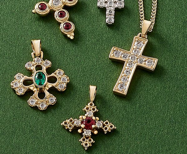 Image of gemstone crosses