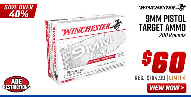 Winchester 9mm Pistol Target Ammo