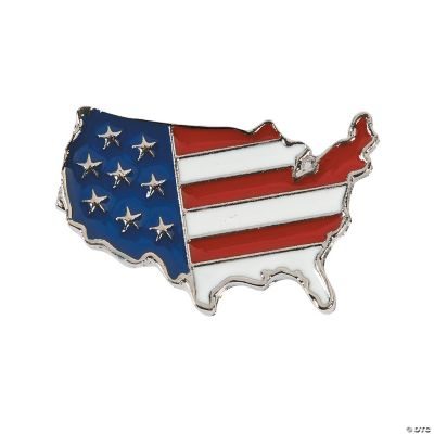 United States Flag Print Pins