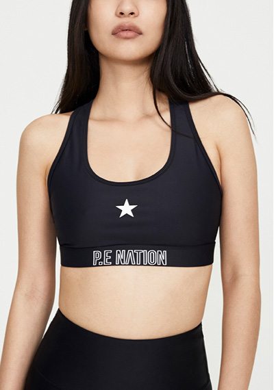Ignition Cropped Tee in Black