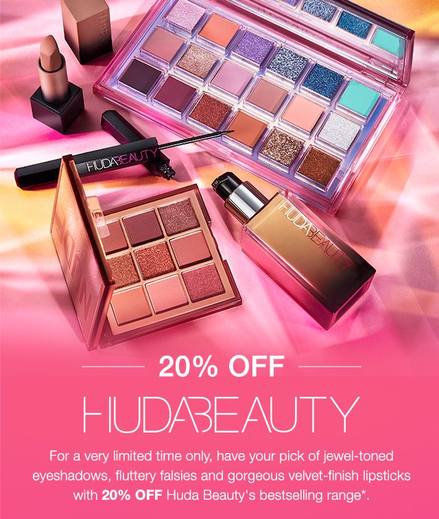 20% OFF HUDA BEAUTY