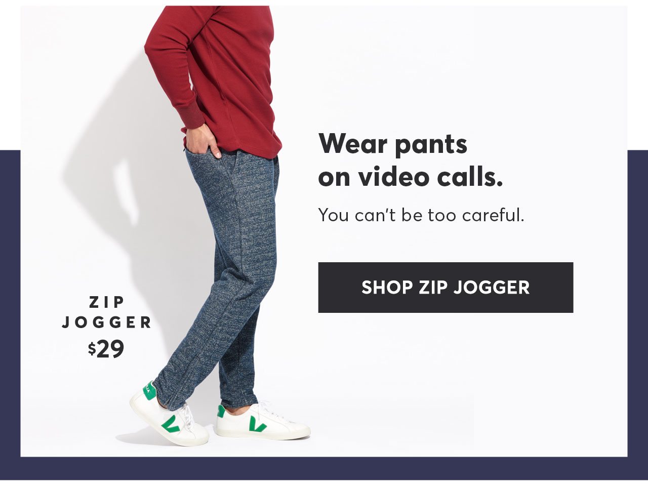 Men's Zip Joggers $29
