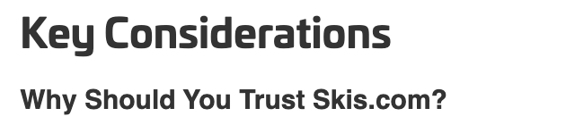 KEY CONSIDERATIONS