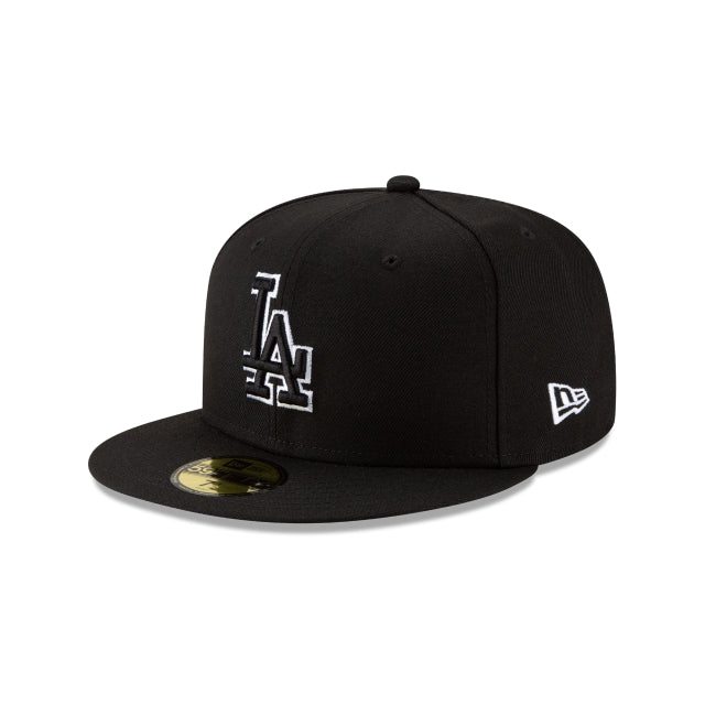 Image of Los Angeles Dodgers Black Outline 59FIFTY Fitted Hat