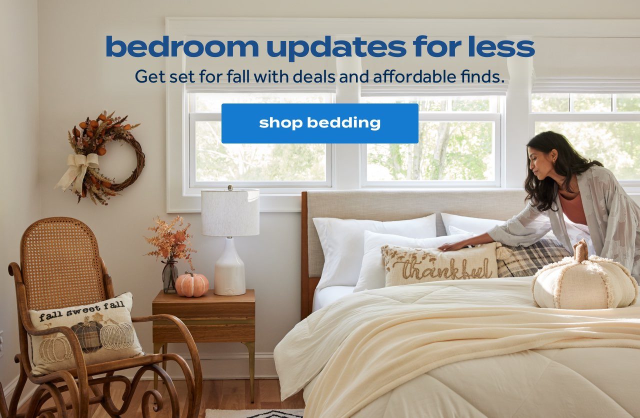 bedroom updates for less | Get set for fall with deals and affordable finds. | shop bedding