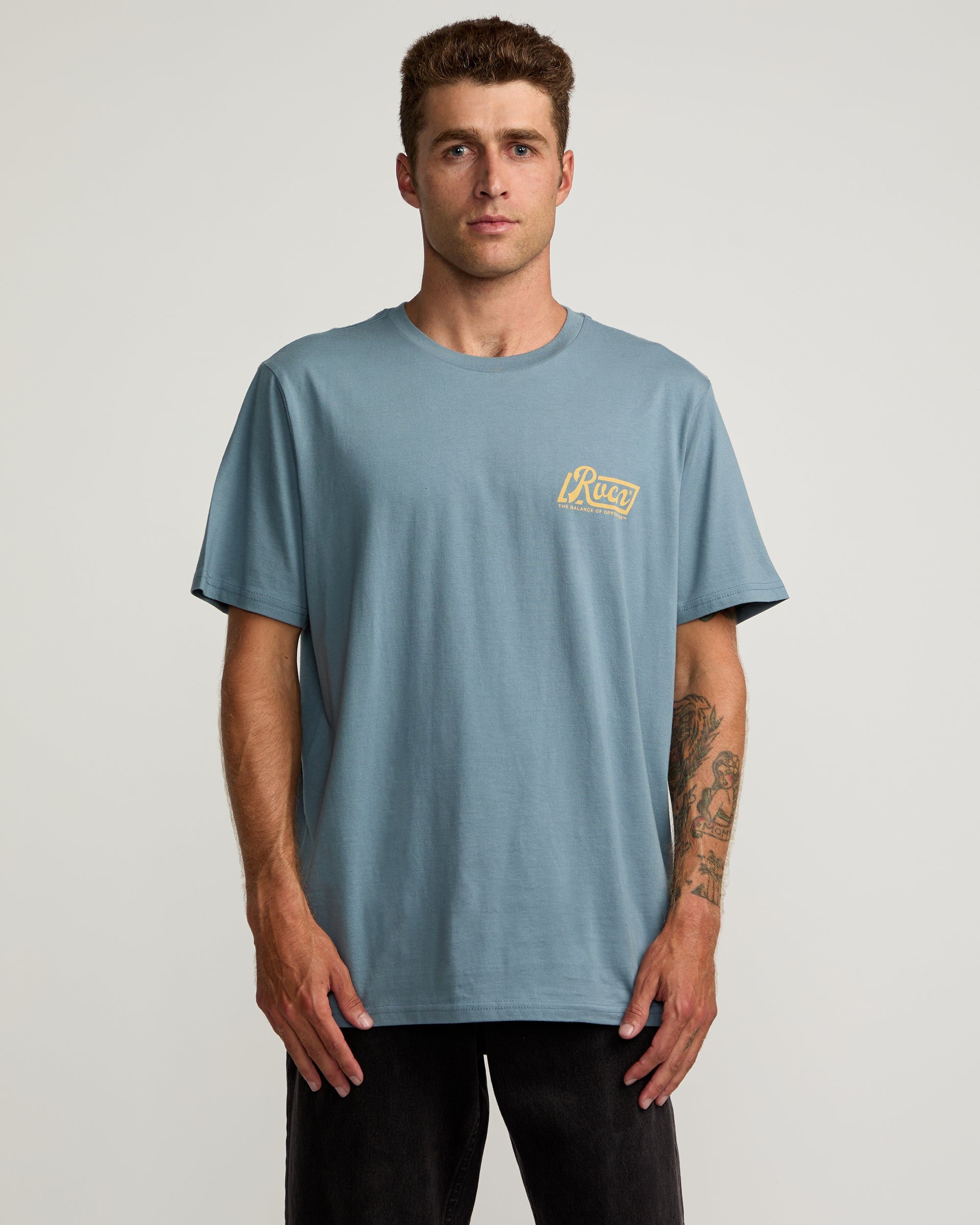 Image of Signature Short Sleeve Tee - Industrial Blue