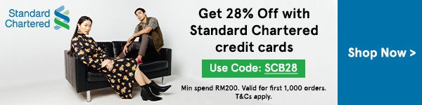 Get 28% Off with Standard Chartered Credit Cards