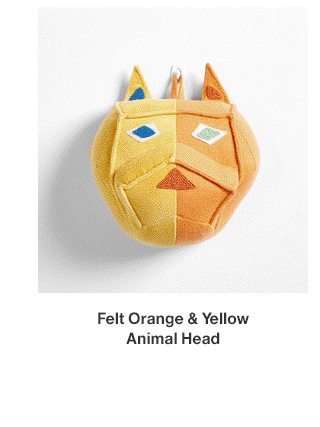 Felt Orange & Yellow Animal Head