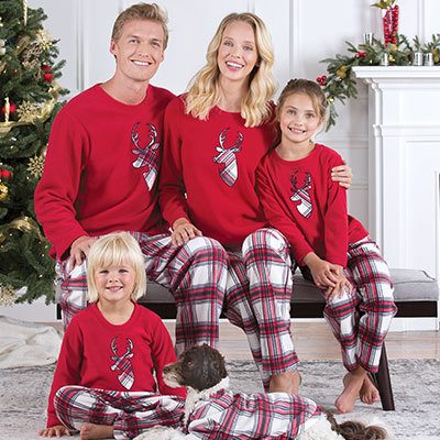 Fireside Plaid Fleece Matching Family Pajamas
