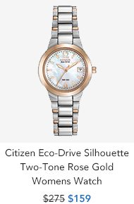 Shop Citizen Eco-Drive Silhouette Two-Tone Rose Gold Womens Watch