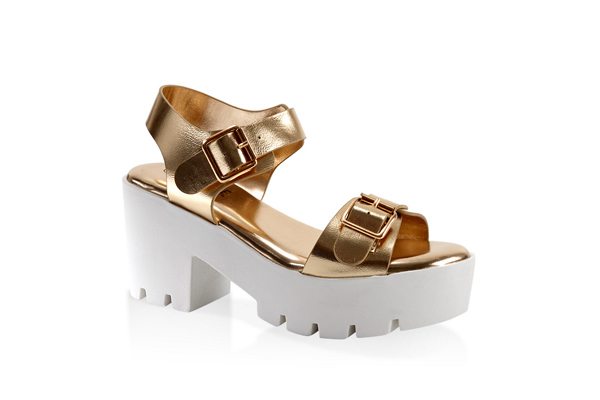 Double Buckle Chunky Platform Sandals