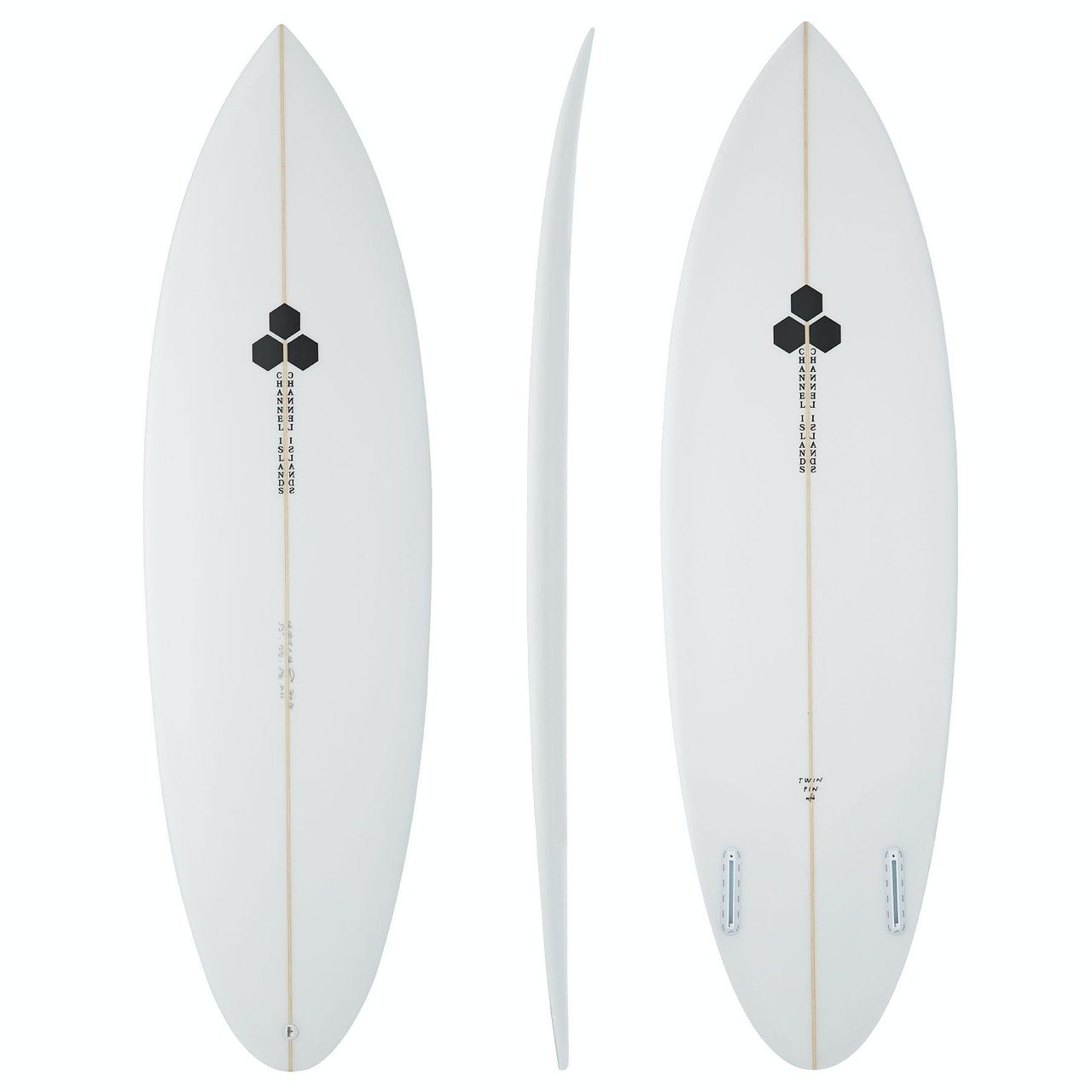 Channel Islands Twin Pin Futures Surfboard - Clear
