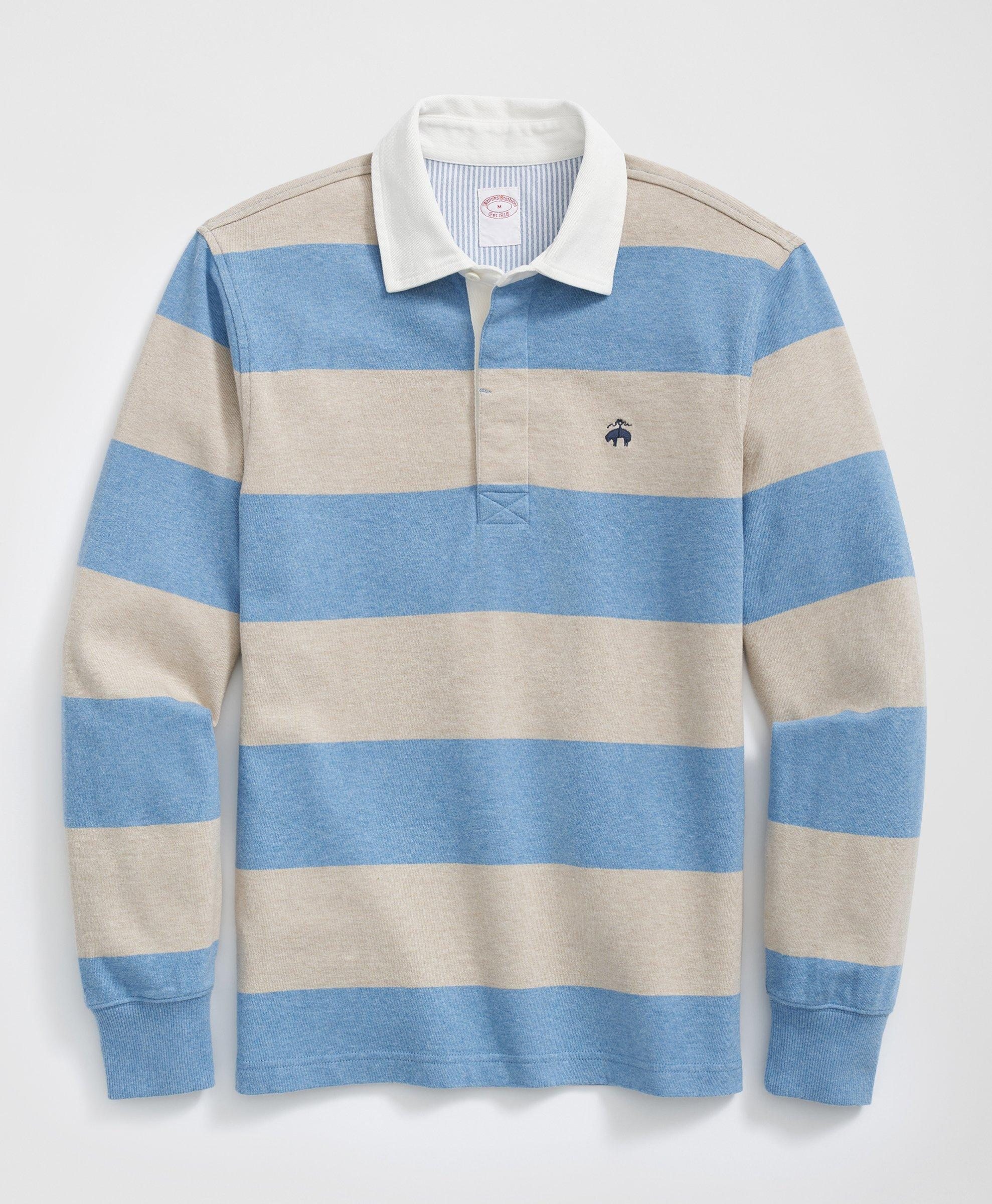 Rugby Shirt in Garment-Washed Cotton