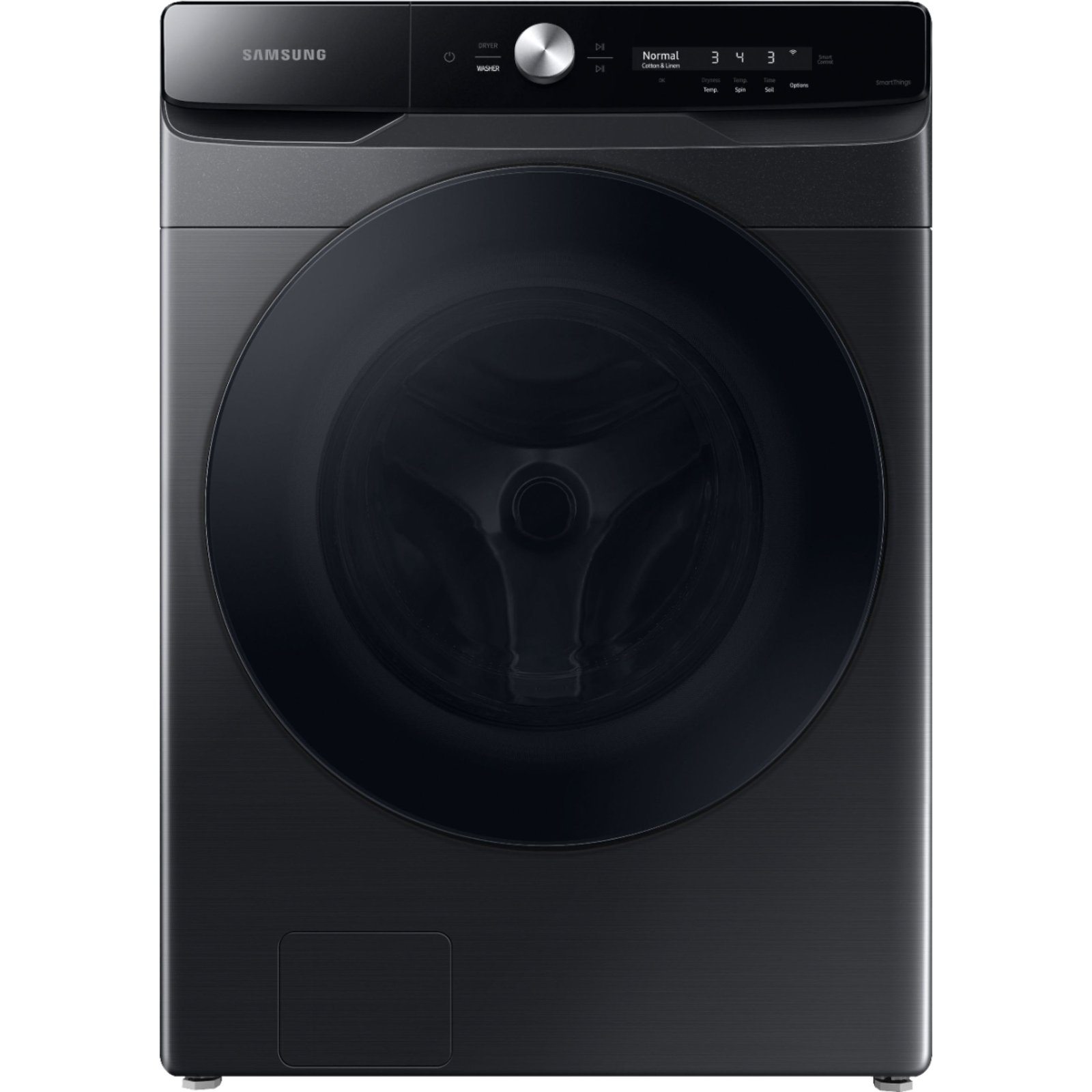 Samsung Extra-Large Capacity Smart Dial Front Load Washer with CleanGuard - Brushed Black 5.0 cu. ft.