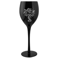 Dragon with Rose Wine Glass