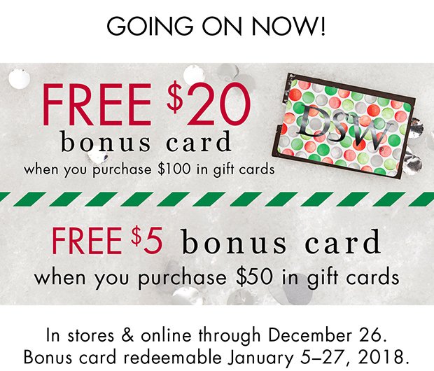 Free $20 bonus card