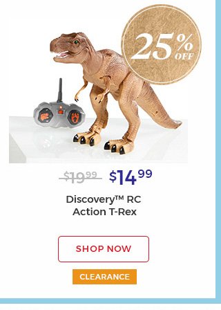 25% off $14.99 Discovery(TM) RC action T-Rex shop now clearance.