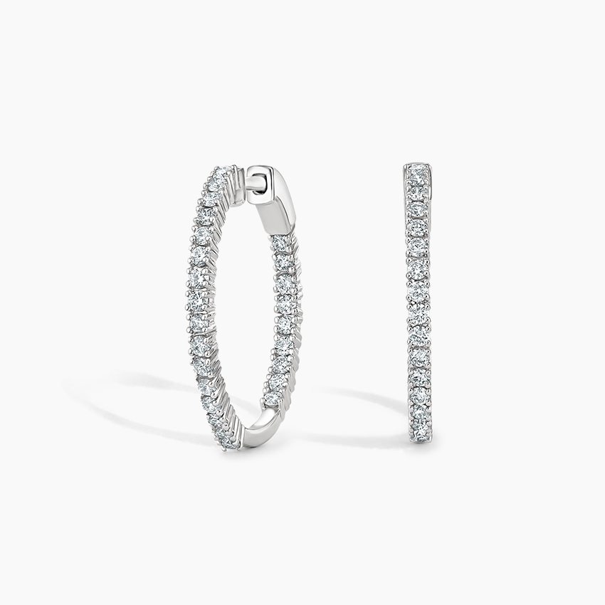 Bliss Lab Created Diamond Hoop Earrings