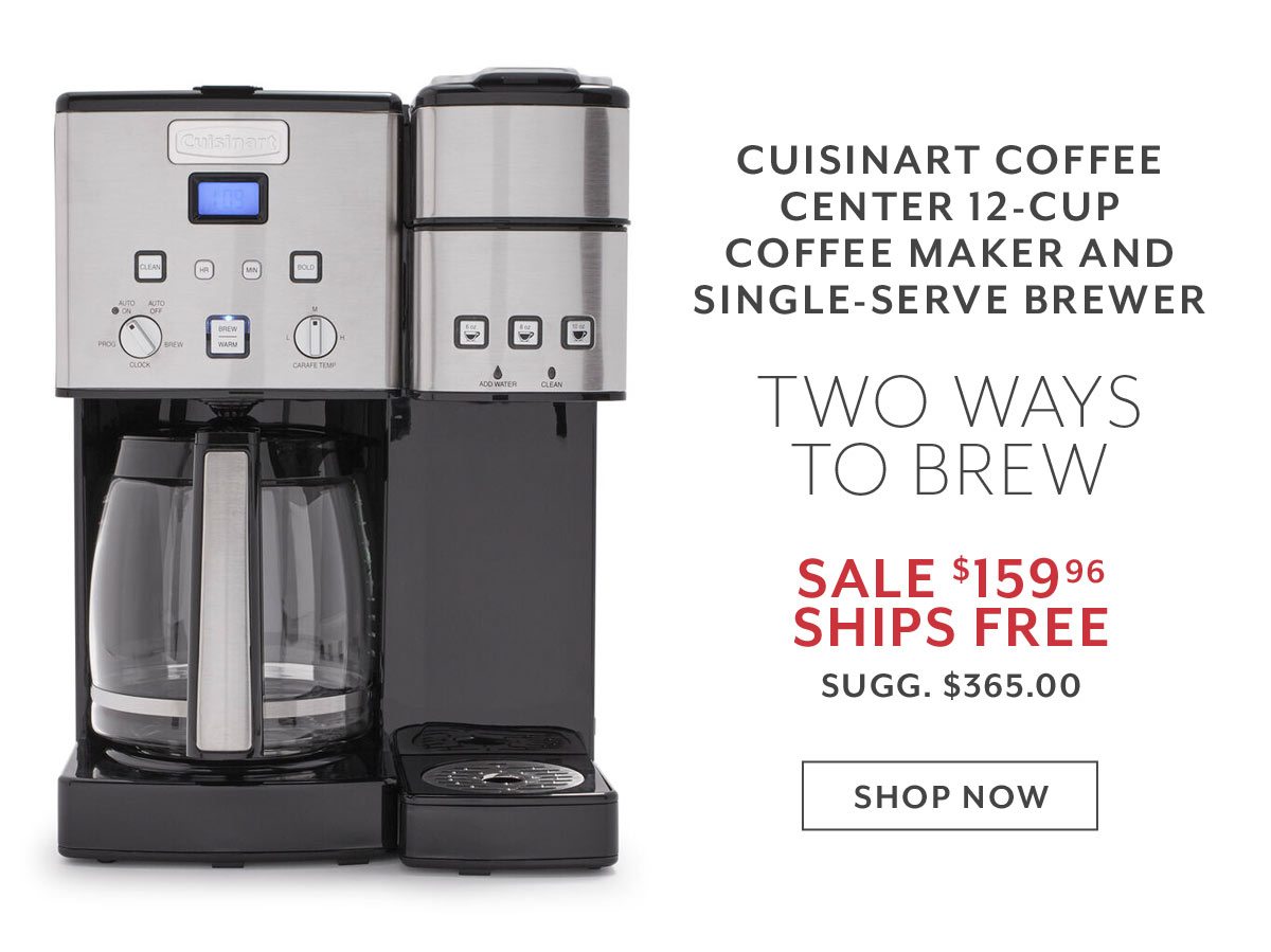Cuisinart Coffee Center 12-Cup Coffee Maker and Single Serve Brewer